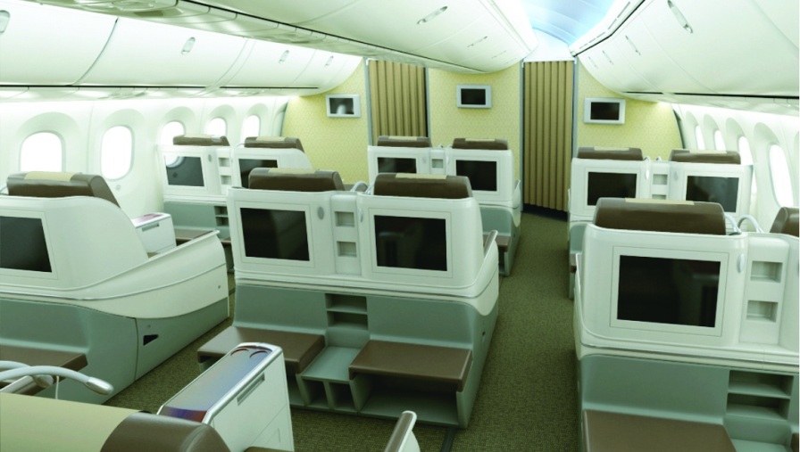 Royal Brunei Dreamliner Interior - Business Back