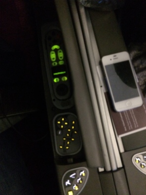 The seat controls of the A330