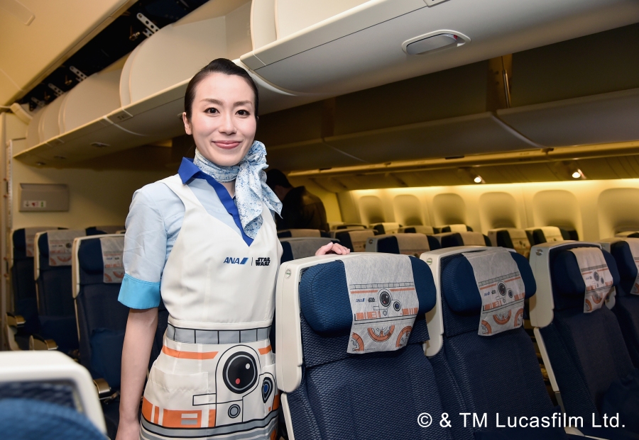 ANA's BB-8 Themed Jet Lands In Los Angeles For STAR WARS: THE FORCE AWAKENS